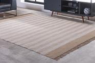 Tapete Indiano Kilim - Mallani - 1,50m x 2,00m - 100% Algodão - Bege - Niazitex