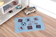 Tapete Infantil Azul ABC Bordo 45X70CM