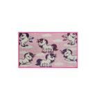 Tapete Infantil Bebe Unicornio Rosa Antiderrapante 80x50cm