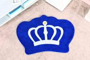 Tapete Infantil De Pelúcia Coroa Principe Azul Royal