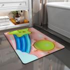 Tapete Infantil Decorativo Absorção De Água Antiderrapante Ilusão 3D Cozinha Sala Quarto 40x60cm