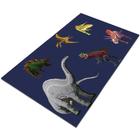 Tapete Infantil Dinossauro Azul 60 x 120 Antiderrapante