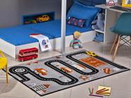 Tapete Infantil Menino Quarto Masculino Carros Cinza Preto