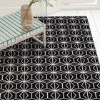 Tapete Jacquard Cannes 1,35 m x 2,00 m antiderrapante - Preto