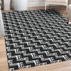 Tapete Jacquard Geo 1,35M X 1,00M Antiderrapante Pixel Preto