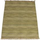 Tapete Kilim Indiano Surate Rajado Franja Diversicolor Verde Colorido 2,00 x 2,50m