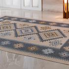 Tapete Kilim Turco 1,00mx1,40m Dupla Face Cinza