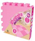 Tapete Liso Rosa 9 Peças Linha Decora