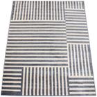 Tapete Moderno Nice Design Patchwork Cinza e Bege 2,00x3,00m