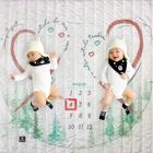 Tapete Para Foto Mesversário Bebê e Atividade Infantil Dupla Face Tema Gêmeos Alce