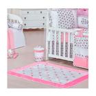 Tapete para Quarto de Bebê Provence Rosa 01 Peça - Coleção Conforto - Happy Baby