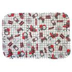 Tapete Para Quarto Estampado Game Streamer Vermelho Play 60cm x 40cm - Base Antiderrapante