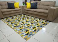 Tapete Para Sala e Quarto 2 Metros Com Antiderrapante Dubai Amarelo