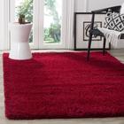 Tapete Para Sala E Quarto Peludo Luxo Casu 100x140cm Vermelho Nobre