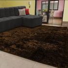 Tapete Para Sala Felpudo Peludo Macio Luxuoso 2,0 X 1,4 m Antiderrapante