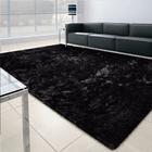 Tapete para Sala Quarto Classic Peludo Retangular 140X100cm Preto Casen