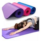 Tapete para yoga mat colchonete esteira pilates ginastica fitness antideslizante exercicios fisicos