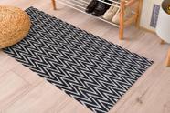 Tapete Passadeira 1,35M X 50Cm Zig Zag Preto Antiderrapante