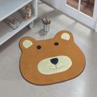 Tapete Premium Baby Urso 74cm x 64cm Caramelo Guga Tapetes