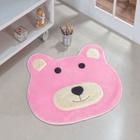 Tapete Premium Baby Urso 74cm x 64cm Rosa Guga Tapetes