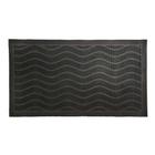 Tapete preto ondas de borracha 33x60cm Edantex