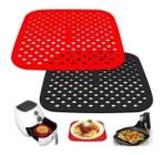 Tapete Protetor Silicone Quadrado Air Fryer Fritadeira 21cm