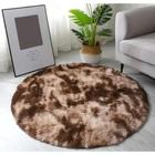 Tapete Redondo 1m Peludo Felpudo Quarto Sala Escritório Pelo Macio Antiderrapante