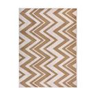 Tapete Sala Classic Chevron 80 Bege-Caramelo 2,00X2,50M