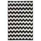 Tapete Sala Geometrico Zigzag 100X150 Cm Lavavel Preto Prata