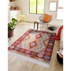 Tapete Sala Indiano Kilim 300x240 Quarto Sem Pelo Antiderrapante Colors Dupla Face