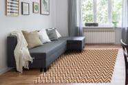 Tapete Sala ou Quarto 1,32m x 1,50m Zig Zag Antiderrapante