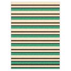 Tapete Saturs Moderno Listrado Verde 100 x 140 cm Tapete para Sala e Quarto