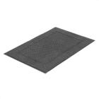 Tapete Toalha de Banheiro Absorvente Felpudo Para Piso Luxor Cinza Escuro 48x80cm