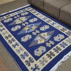 Tapete Turco Kilim Antep Dupla Face 01 Azul 1,40X2,00M