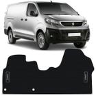 Tapete Van Caminhão Peugeot Expert 2018 Borracha PVC Preto com Grafia e Logo 1 Peça Antiderrapante