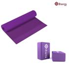 Tapete Yoga Premium Roxo 2,00m - 5mm + 2 Blocos de Yoga