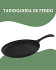 Tapioqueira Cabo Ferro Panela Mineira 20 cm Chapa Lisa Cor Preto