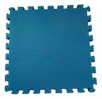 Tatame Tapete EVA Com Borda 50 X 50 X 3cm Azul Dinamarca