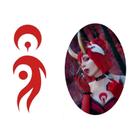 Tatuagem temporária Blood Moon Evelynn cosplay LOL