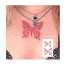 Tatuagem Temporária Borboleta Vermelha 6X10Cm