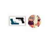 Tatuagem Temporária Dupla Pistolas Bad Girl Bad Boy