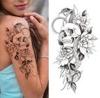 Tatuagem Temporária Feminina Grande Tribal Flores - Loja Tatuagem Mania