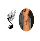 Tatuagem Temporário Nota Musical Estilo Asas