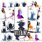 Tatuagens temporárias Disney Villains 72 unidades para lembrancinhas infantis