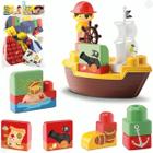 Tchuco Blocks Navio Pirata Conjunto De Blocos De Montar 49 Peças 0868 - Samba Toys