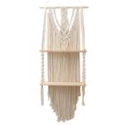 Tecida plataforma flutuante de tapeçaria boho estilo hanging art plant holder Bohemian Pendant Macrame Wall Hanging For Home Decor Tapeçarias Decorativas