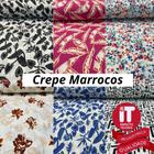 Tecido Crepe Plissado Marrocos Estampado 1 metro x 1,40 - Impacto tecidos