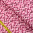 Tecido Estampado Para Patchwork - Colorful Geométricos Rosê (0,50x1,50)