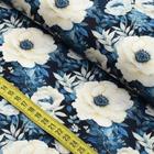 Tecido Estampado Para Patchwork - Devaneio Floral Azul 2 (0,50x1,50)