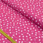 Tecido Estampado para Patchwork - Essentials Gatos Fundo Pink (0,50x1,50)